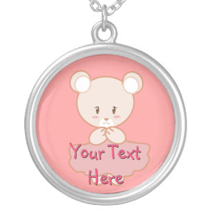 Little Girl Teddy Bear Necklace