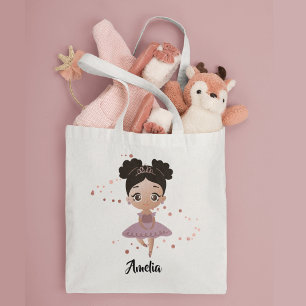 Little Girl w/Crown Dancing Ballet, Purple Dress Tote Bag