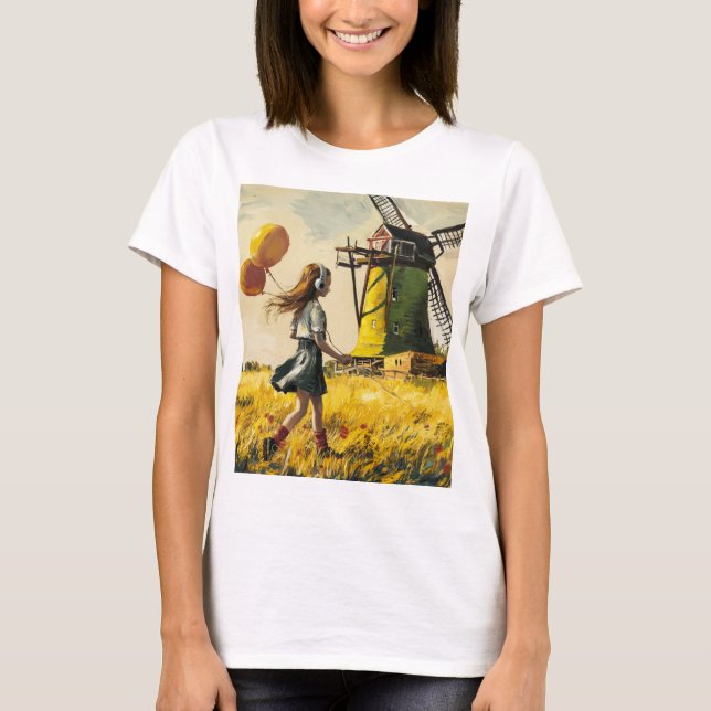 LITTLE GIRL WALKING  T-Shirt (Front)