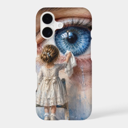 Little Girl Wiping a Tear Away iPhone 17 Case