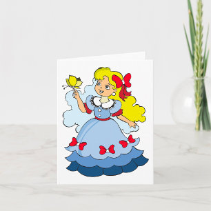 Little Girl With A Butterfly Card