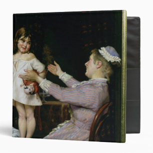 Little Girl with a Doll and Her Nurse, 1896 3 Ring Binder