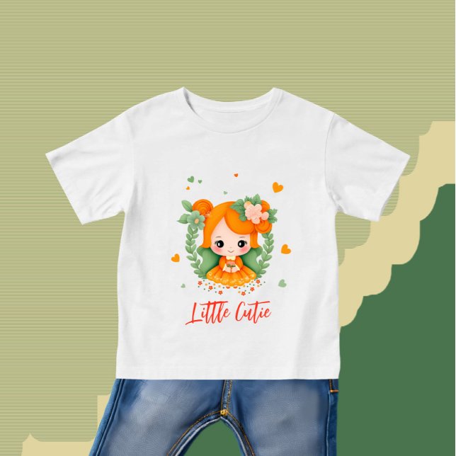Little girl with flowers baby T-Shirt (Creator Uploaded)