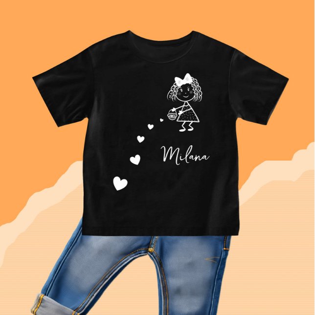 Little girl with hearts baby T-Shirt (Creator Uploaded)