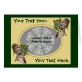 Little Girl With Puppies Photo Card (Front Horizontal)