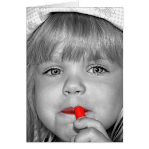Little Girl with Red Lipstick Birthday