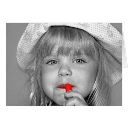 Little Girl with Red Lipstick Birthday