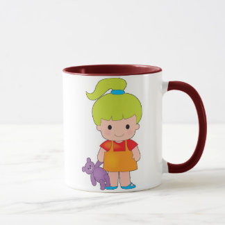 Little Girl with Teddy Bear Mug