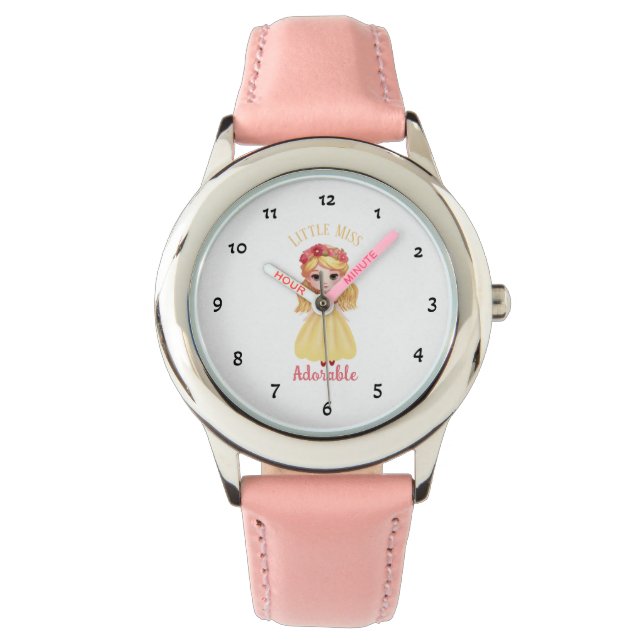 Little girl with yellow dress watch (Front)