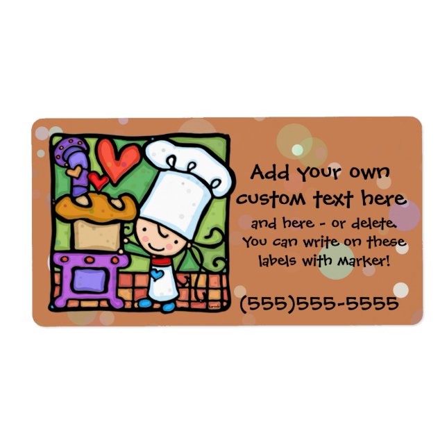 Little Girlie loves to bake bread  RST Label (Front)