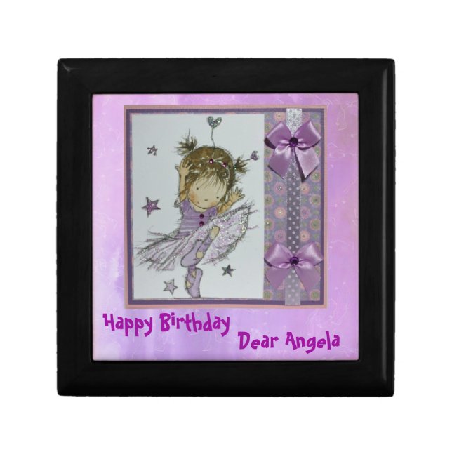 Little Girl's Birthday gift box -Customize (Front)