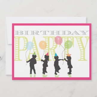 Little Girls Birthday Invitation - Pink