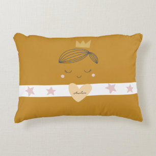 Little Girls Boho Princess Accent Pillow