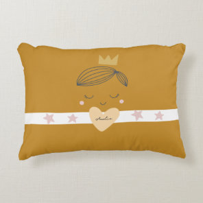 Little Girls Boho Princess Accent Pillow