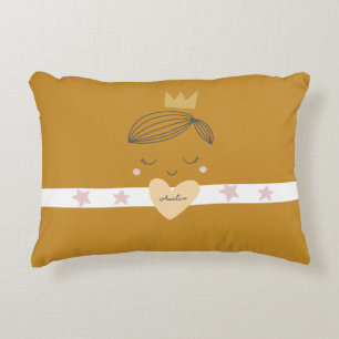 Little Girls Boho Princess Accent Pillow