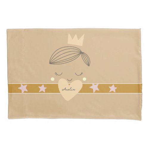 Little Girls Boho Princess Pillow Case