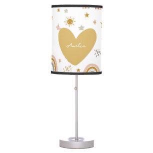 Little Girls Boho Rainbow Weather Table Lamp