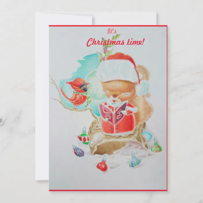 Little girls Christmas card | Zazzle.com