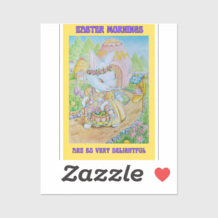 Little Girls Easter Sticker