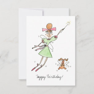 Little girl's fairy birthday card