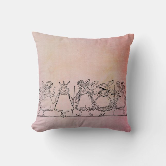 Little Girls Fairytale  Throw Pillow (Front)