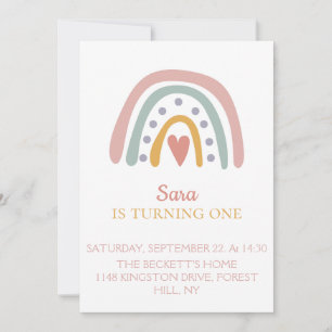 Little girl's first birthday invitation
