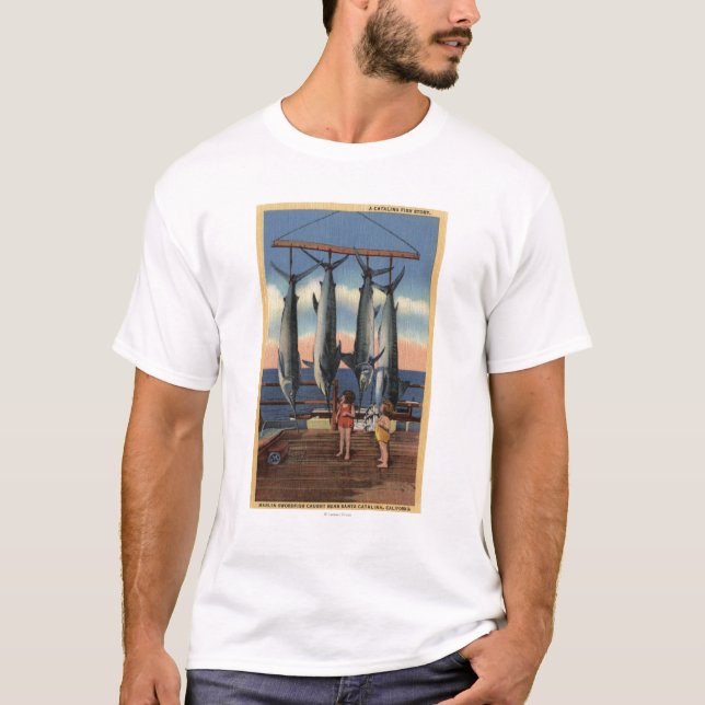 Little Girls Looking at Caught Swordfish T-Shirt (Front)