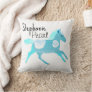 Little Girl's Personalized Cute Pony Throw Pillow