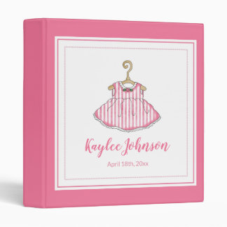 Little Girl's Pink Dress - Baby Shower Binder