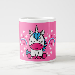 Little Girls Pink Unicorn Pony Giant Coffee Mug