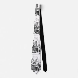 Little girls playing house etching neck tie