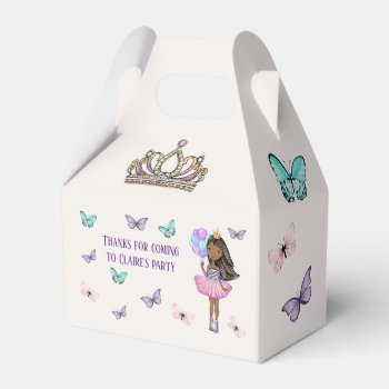 Little Girl's Princess Birthday  Brown Skin Favor Boxes by randysgrandma at Zazzle