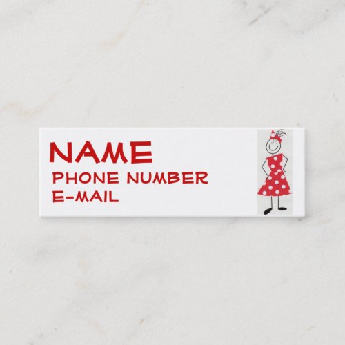 Little Girl's Profile Card Business Card Template