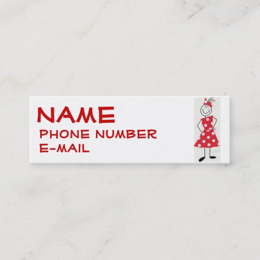 Customizable Little Girl's Profile Card Business Card Template