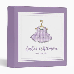 Little Girl's Purple Dress Baby Binder