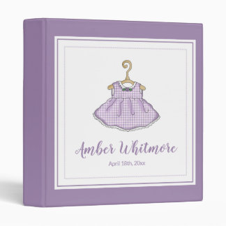 Little Girl's Purple Dress Baby Binder