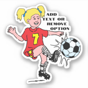 Little Girl's Soccer Sports Sticker