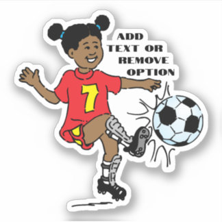 Little Girl's Soccer Sports Sticker