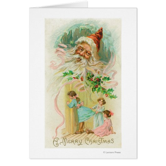 Little Girls Spying through Bedroom Door (Front)