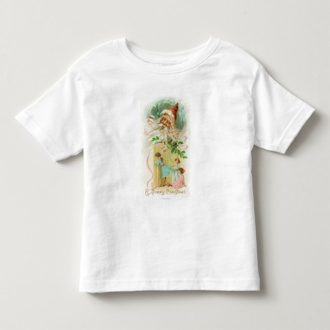 Little Girls Spying through Bedroom Door Toddler T-shirt (Front)