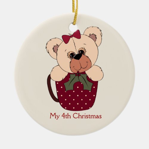 Little Girls Teddy Bear Ornament