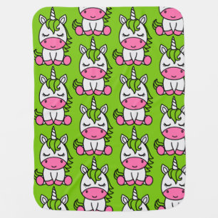 Little Girls Unicorn Pony Baby Blanket