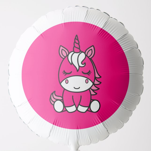 Little Girls Unicorn Pony Balloon (Front)