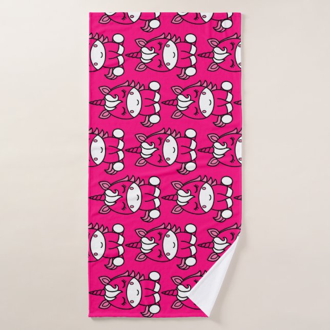 Little Girls Unicorn Pony Bath Towel (Bath Towel)