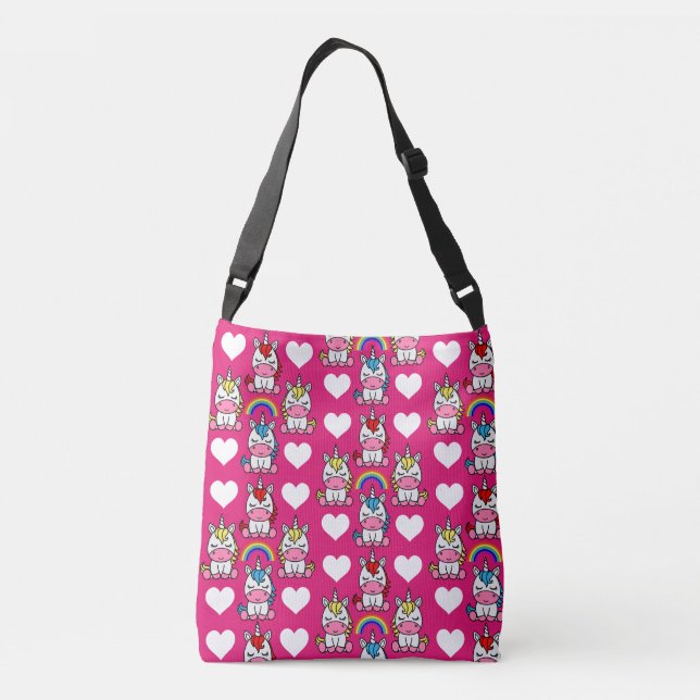 Little Girls Unicorn Pony Crossbody Bag (Back)