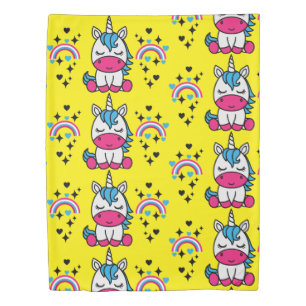 Little Girls Unicorn Pony Duvet Cover