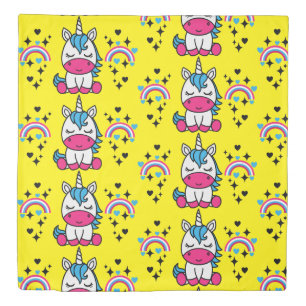 Little Girls Unicorn Pony Duvet Cover