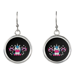 Little Girls Unicorn Pony Earrings