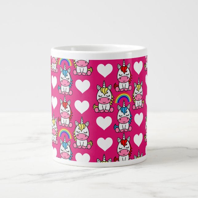 Little Girls Unicorn Pony Giant Coffee Mug (Front)