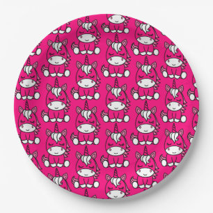 Little Girls Unicorn Pony Paper Plates